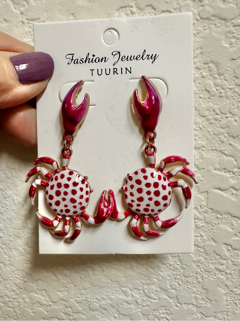 Crab Drop Earrings - Cute Coastal Jewelry